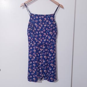 Blue Boho Floral Romper